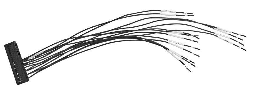 日精智能JM-601B+ 全自動雙頭穿號碼管 單頭插殼機(jī)線束樣例